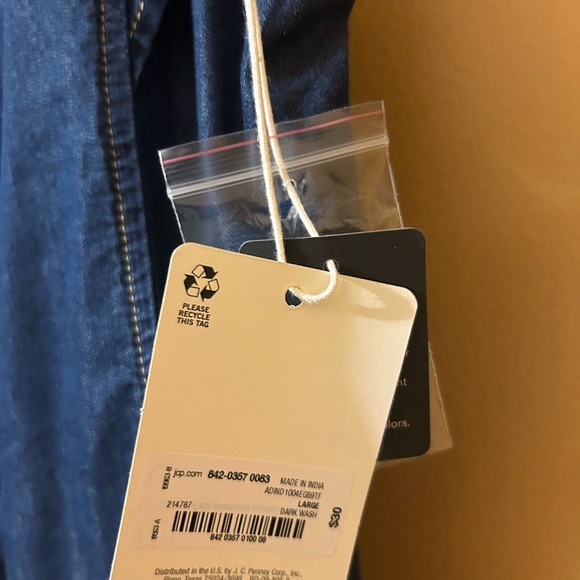 Women's denim look blouse - Picture 4 of 5